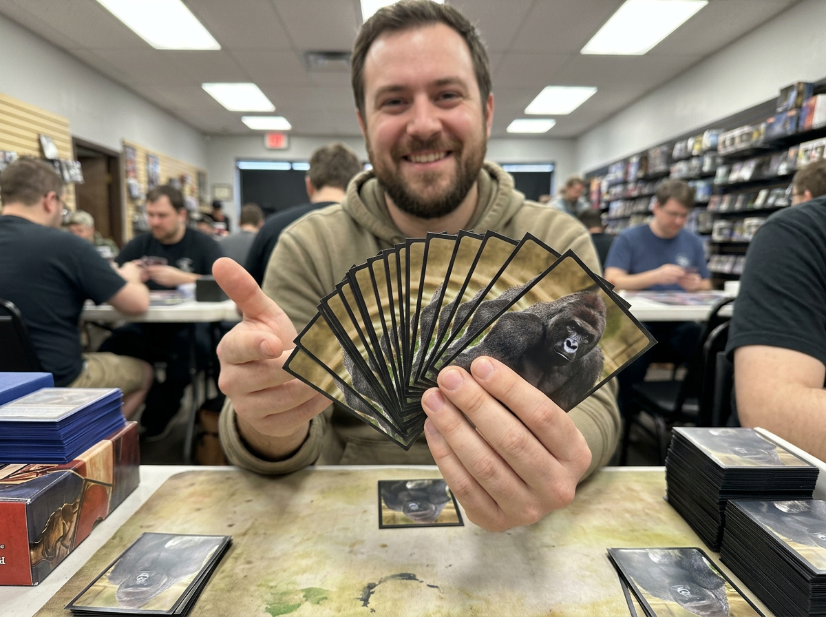 Squirrel Den Gaming custom TCG playmats, sleeves, deck boxes and slab cards